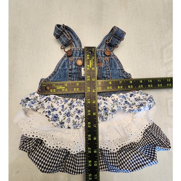 OshKosh B'Gosh Baby Girl SZ 6Month Overalls Ruffles - Picture 5 of 5